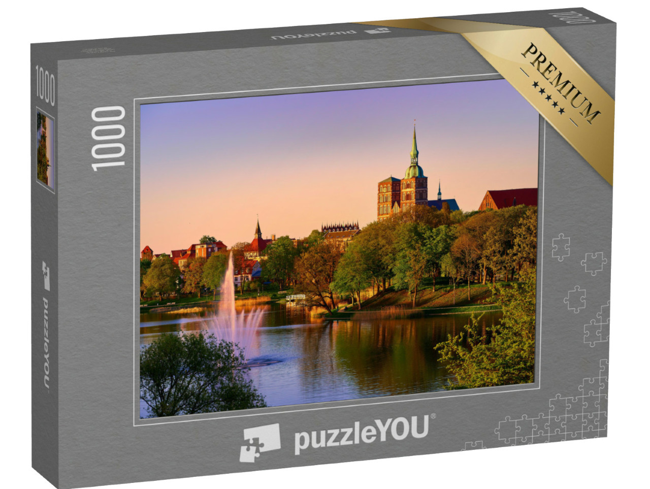 Puzzle 1000 Teile „Stralsund am Abend: Bild der Stadt“