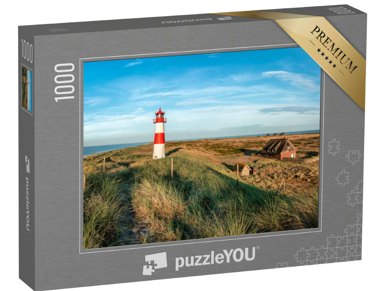 Puzzle 1000 Teile „Leuchtturm List auf Sylt, Schleswig-Holstein, Deutschland“