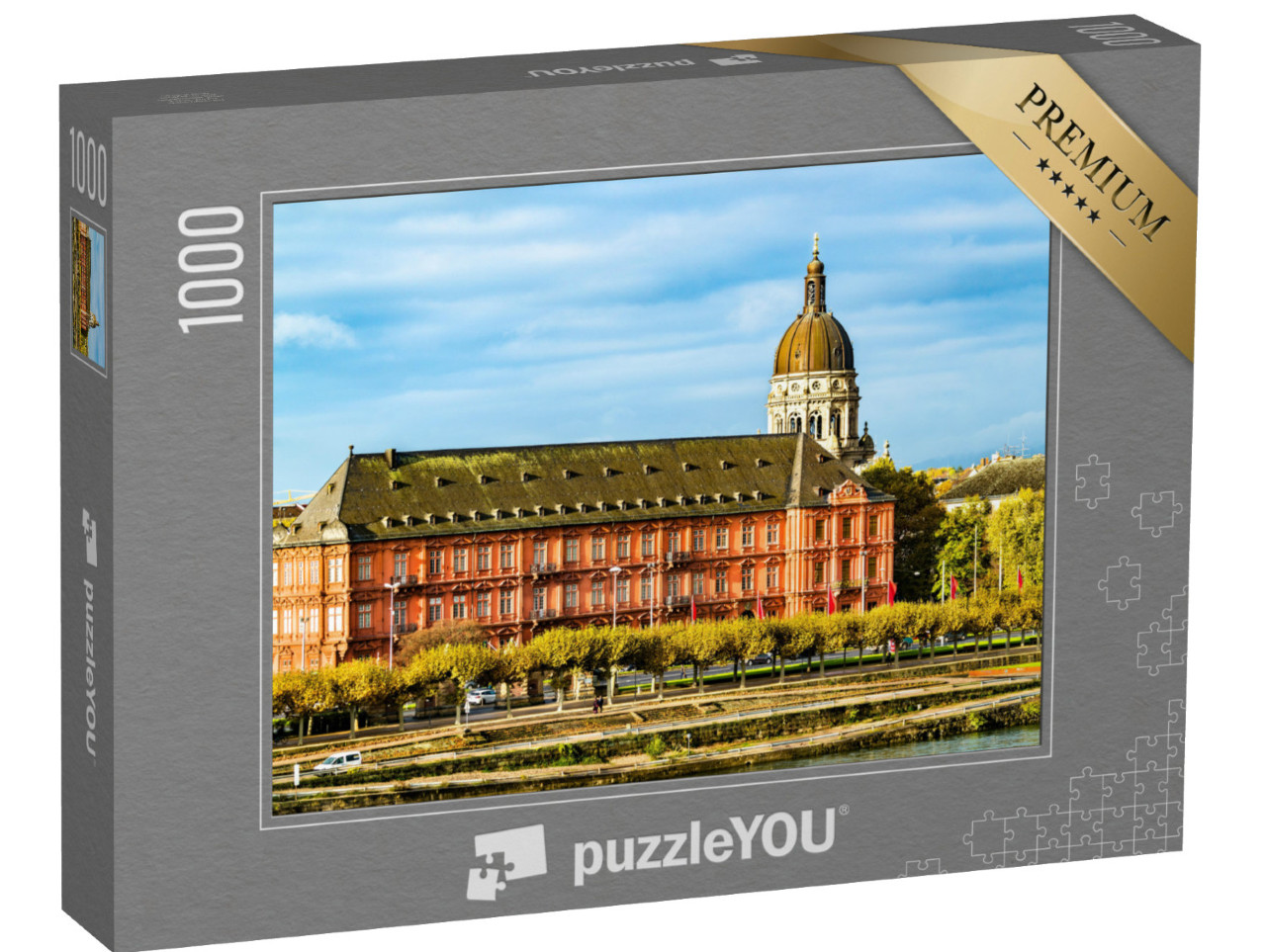 Puzzle 1000 Teile „Das Kurfürstliche Schloss mit Christuskirche, Mainz, Deutschland“