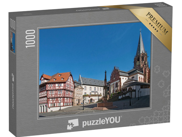 Puzzle 1000 Teile „Basilika in der Altstadt von Aschaffenburg, Deutschland“