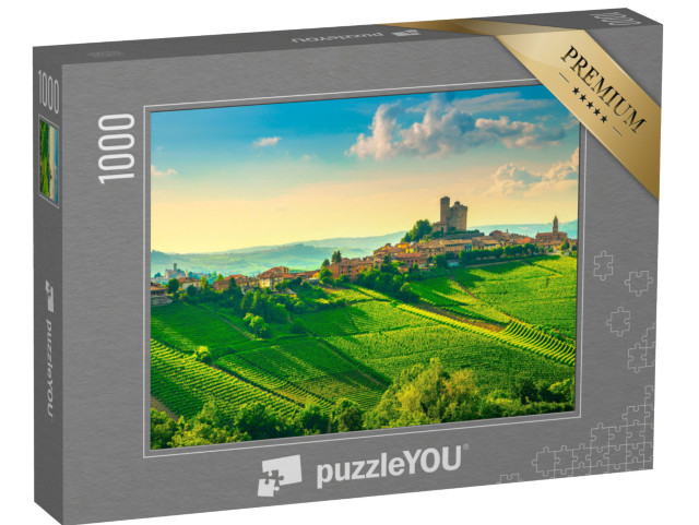 Puzzle 1000 Teile „Idyllische Weinberge in Piemont, Norditalien“