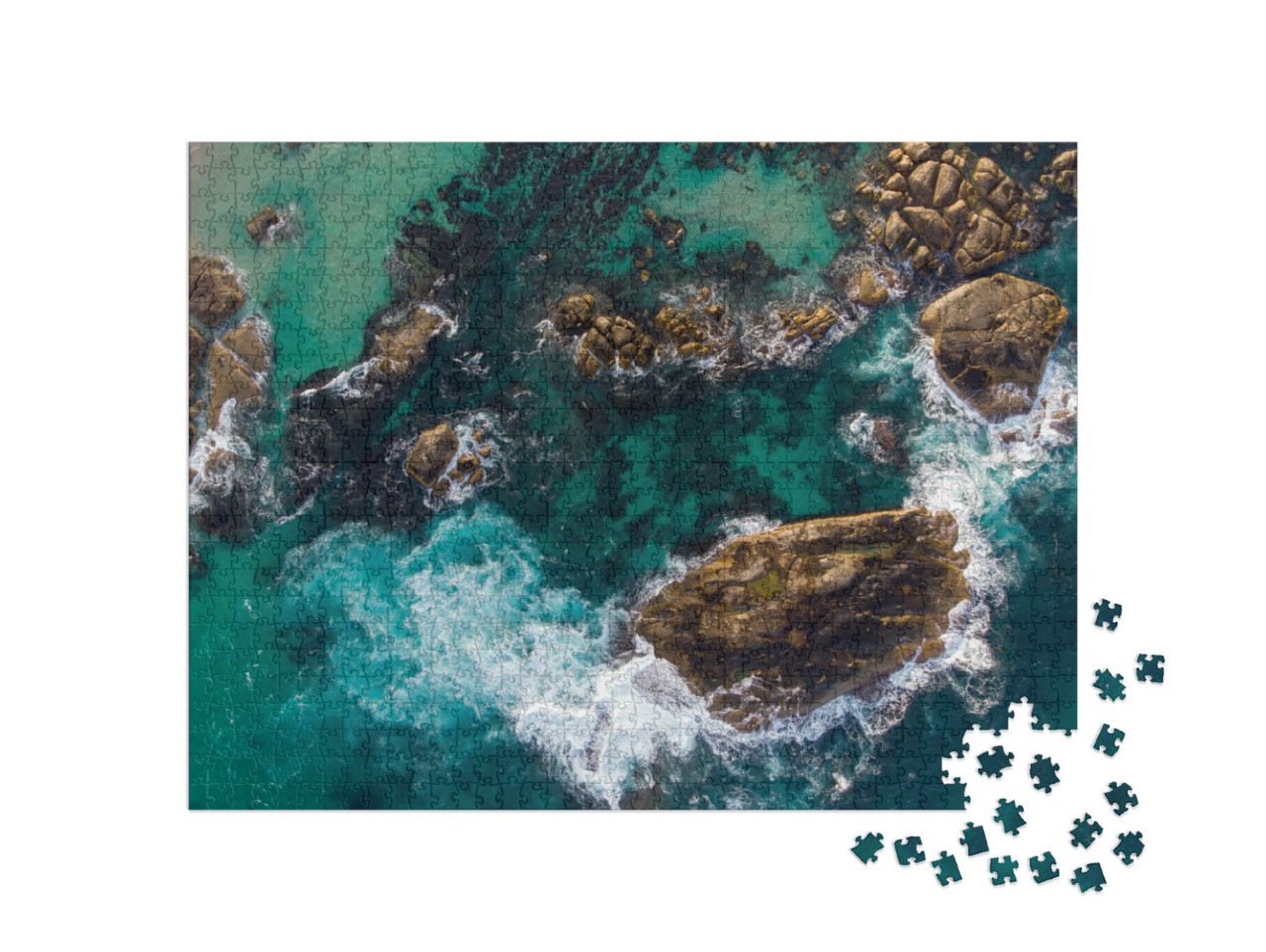 Puzzle 1000 Teile „Kristallklares Wasser am Greens Pool Beach, Westaustralien“