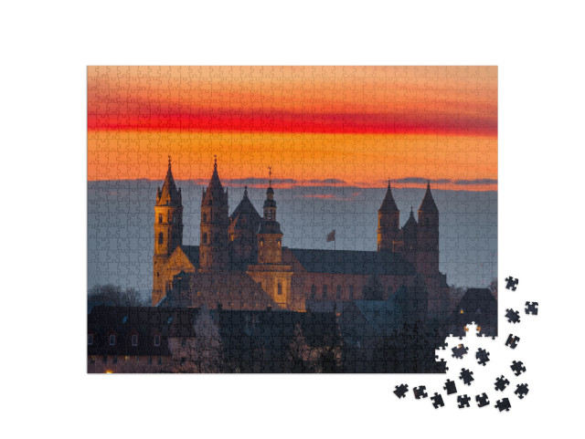 Puzzle 1000 Teile „Sonnenuntergang über dem Dom St.Peter zu Worms“