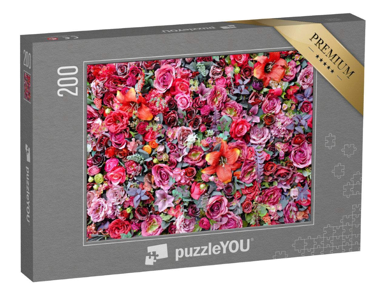 Puzzle 200 Teile „Rosen und Lilien“