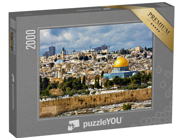 Puzzle 2000 Teile „ Jerusalem im Schnee“
