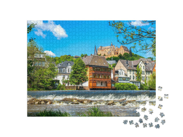 Puzzle 1000 Teile „Marburg an der Lahn, Altstadt, Deutschland“