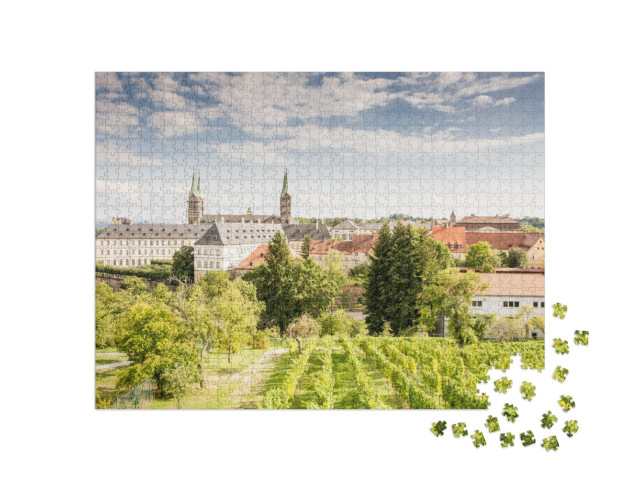 Puzzle 1000 Teile „Weinberg in der Nähe des Doms von Bamberg, Deutschland“