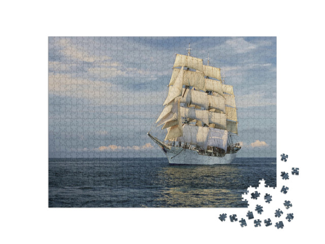 Puzzle 1000 Teile „Wunderschönes Segelschiff unter vollen Segeln“