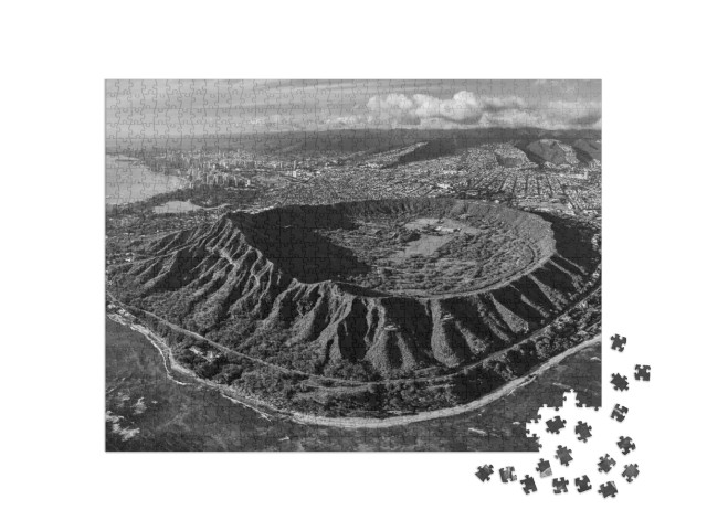 Puzzle 1000 Teile „Panoramablick über Honolulu, Waikiki, Hawaii“
