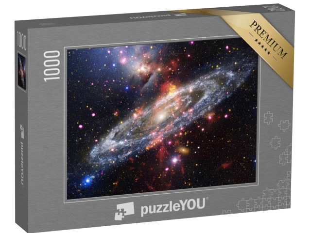 Puzzle 1000 Teile „Nebel und Sterne im tiefen Weltraum, kosmische Kunst, Science-Fiction-Tapete“