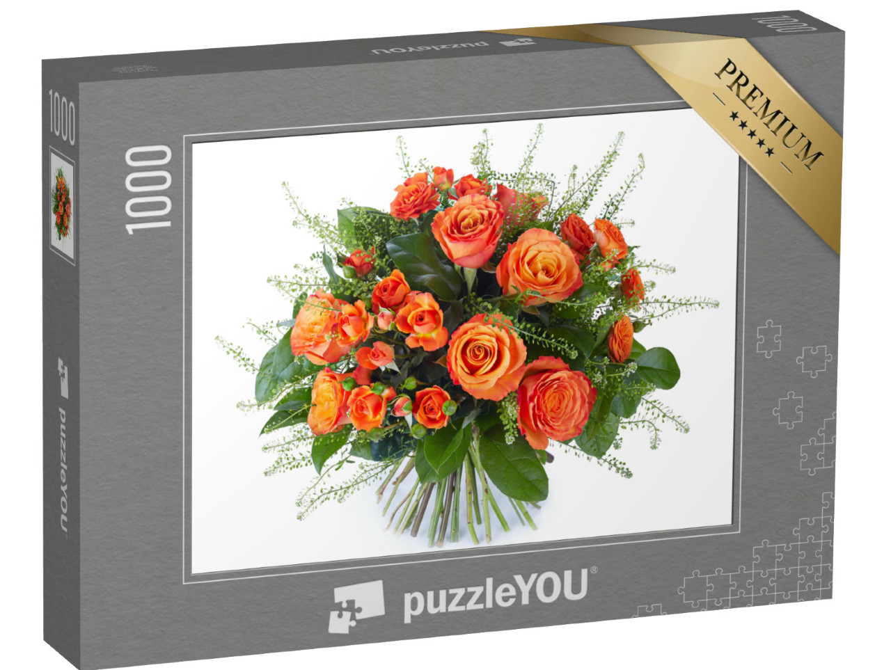 Puzzle 1000 Teile „Blumenstrauß aus bunten Blumen zur Hochzeit“