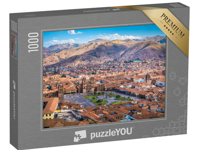 Puzzle 1000 Teile „Panoramablick auf das historische Zentrum von Cusco, Peru“