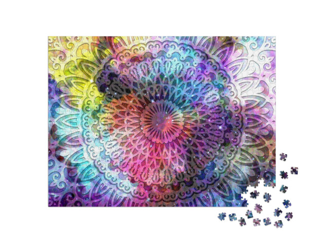 Puzzle 1000 Teile „Märchenhaftes Mandala“