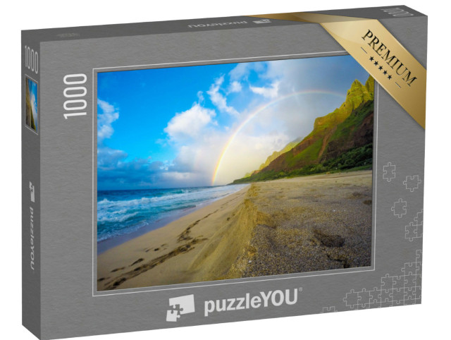 Puzzle 1000 Teile „Regenbogen über Na Pali, Kauai Hawaii“