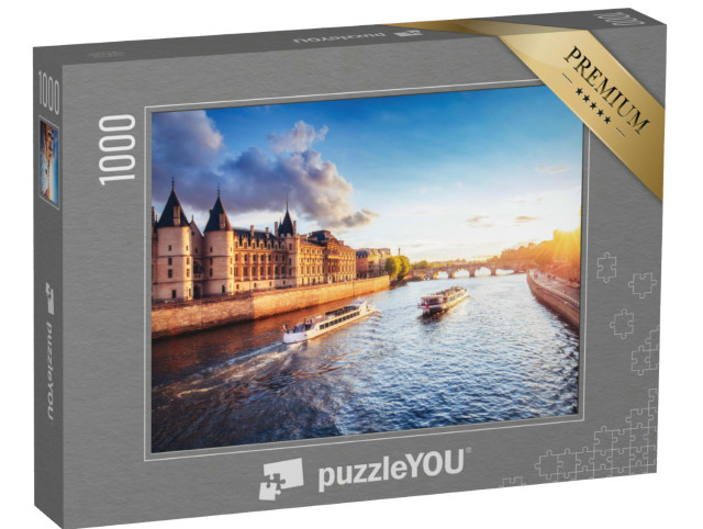 Puzzle 1000 Teile „Sonnenuntergang über der Île de la Cité in Paris“