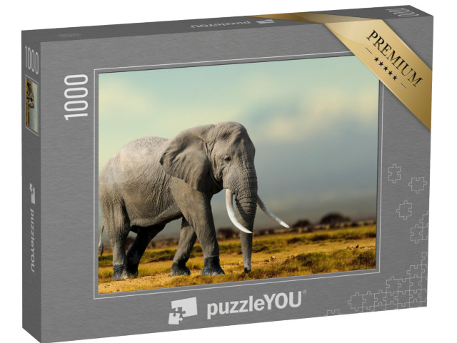 Puzzle 1000 Teile „Afrikanischer Elefant, Masai Mara National Park, Kenia“