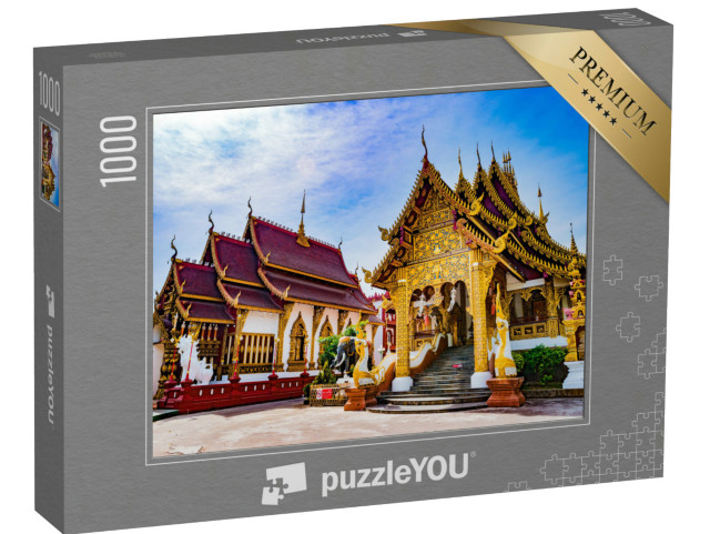 Puzzle 1000 Teile „Wunderschöner buddhistischer Tempel Chiang Mai, Thailand“