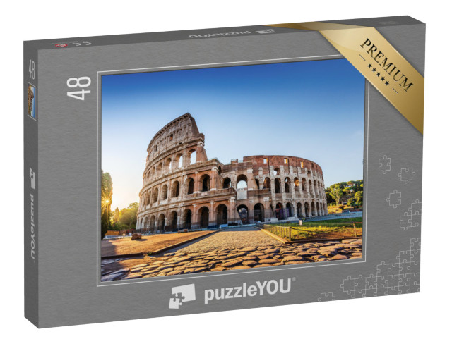 Puzzle 48 Teile „Rom: Kolosseum bei Sonnenaufgang“