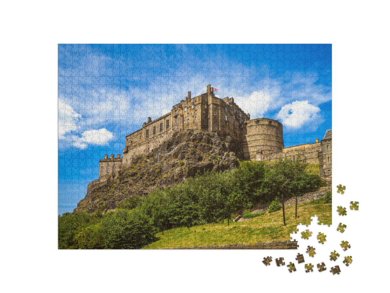 Puzzle 1000 Teile „Edinburgh Castle, Schottland, Großbritannien“