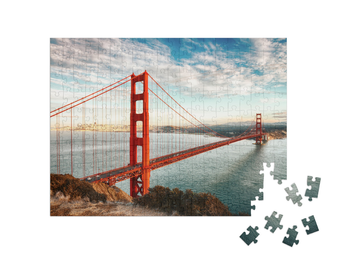 Puzzle 200 Teile „Golden Gate Bridge, San Francisco, USA“