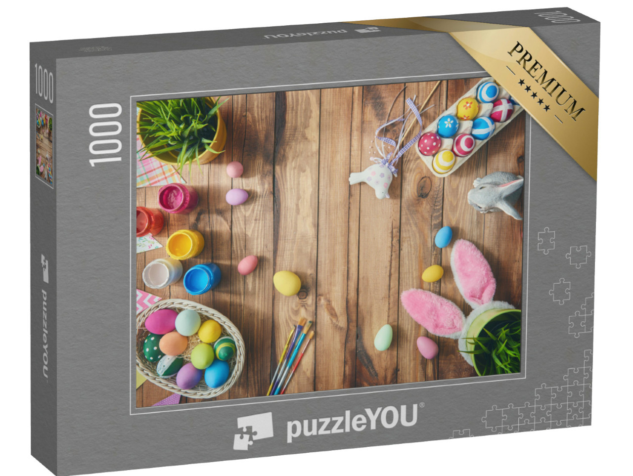 Puzzle 1000 Teile „Frohe Ostern! Ostereier als Tischdekoration für die Feiertage“