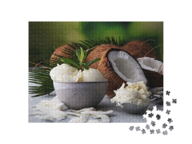 Puzzle 1000 Teile „Frisches Kokosnuss-Eis“