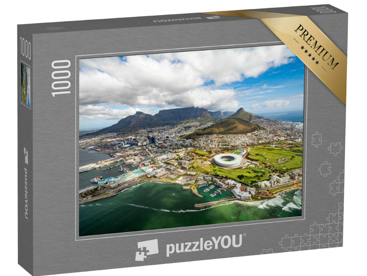 Puzzle 1000 Teile „Kapstadt und die 12 Apostel von oben, Südafrika“