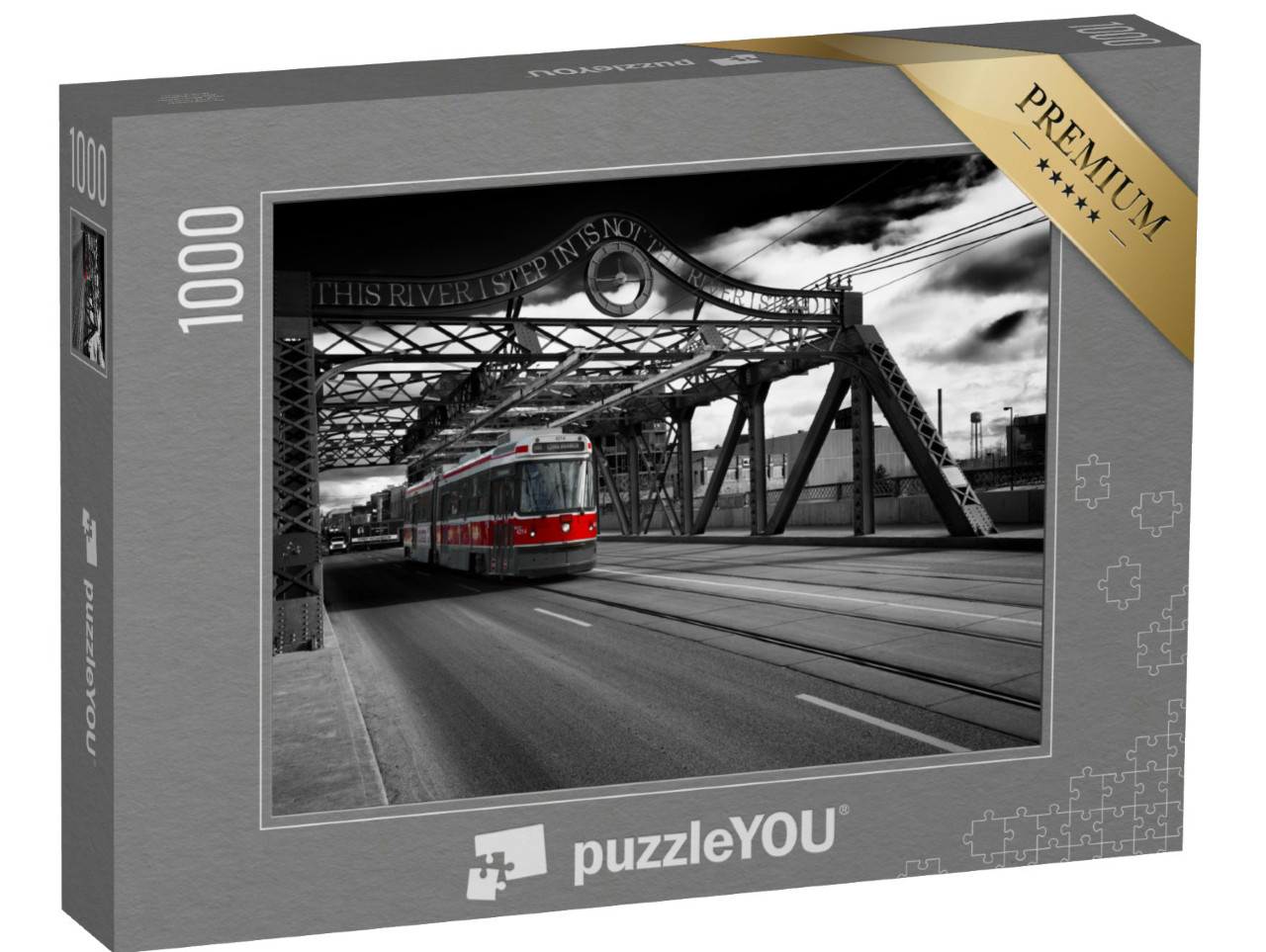 Puzzle 1000 Teile „Die TTC-Straßenbahn in der Queen Street East, Toronto, Ontario, Kanada“