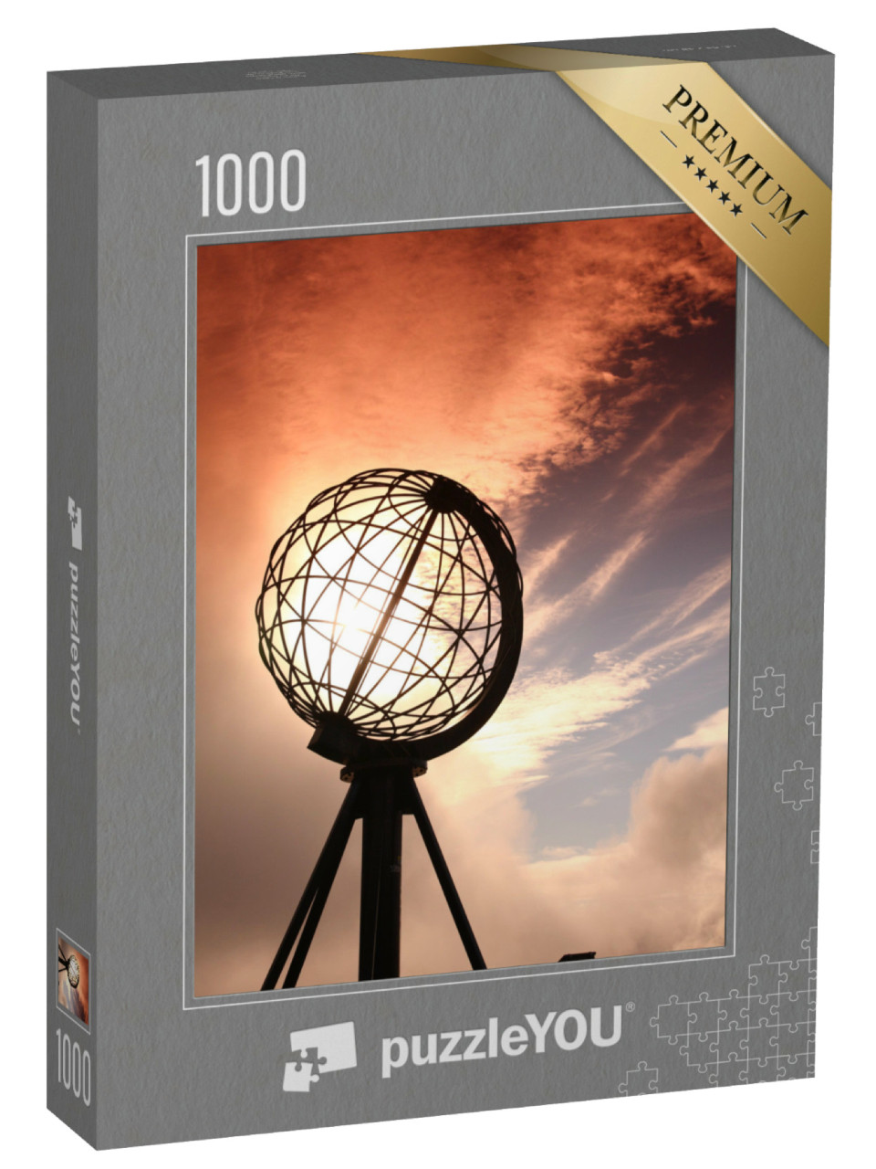 Puzzle 1000 Teile „Der Globus am Nordkap in Norwegen“