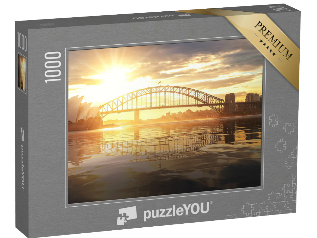 Puzzle 1000 Teile „Oper von Sydney mit Harbour Bridge im Sonnenuntergang, Australien“