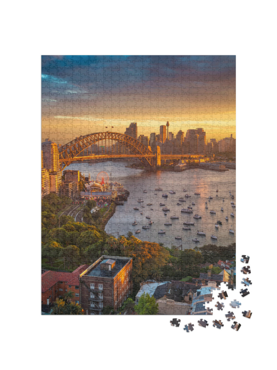 Puzzle 1000 Teile „Die Harbour Bridge in Sydney, Australien“