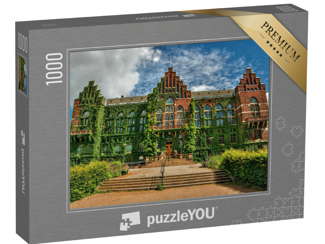 Puzzle 1000 Teile „Fassade der Universitätsbibliothek in Lund (Schweden), HDR-Technik“