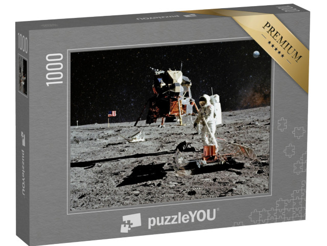 Puzzle 1000 Teile „Astronaut bei der Mondlandemission “