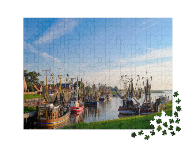 Puzzle 1000 Teile XXL „Hafen von Greetsiel, Deutschland“