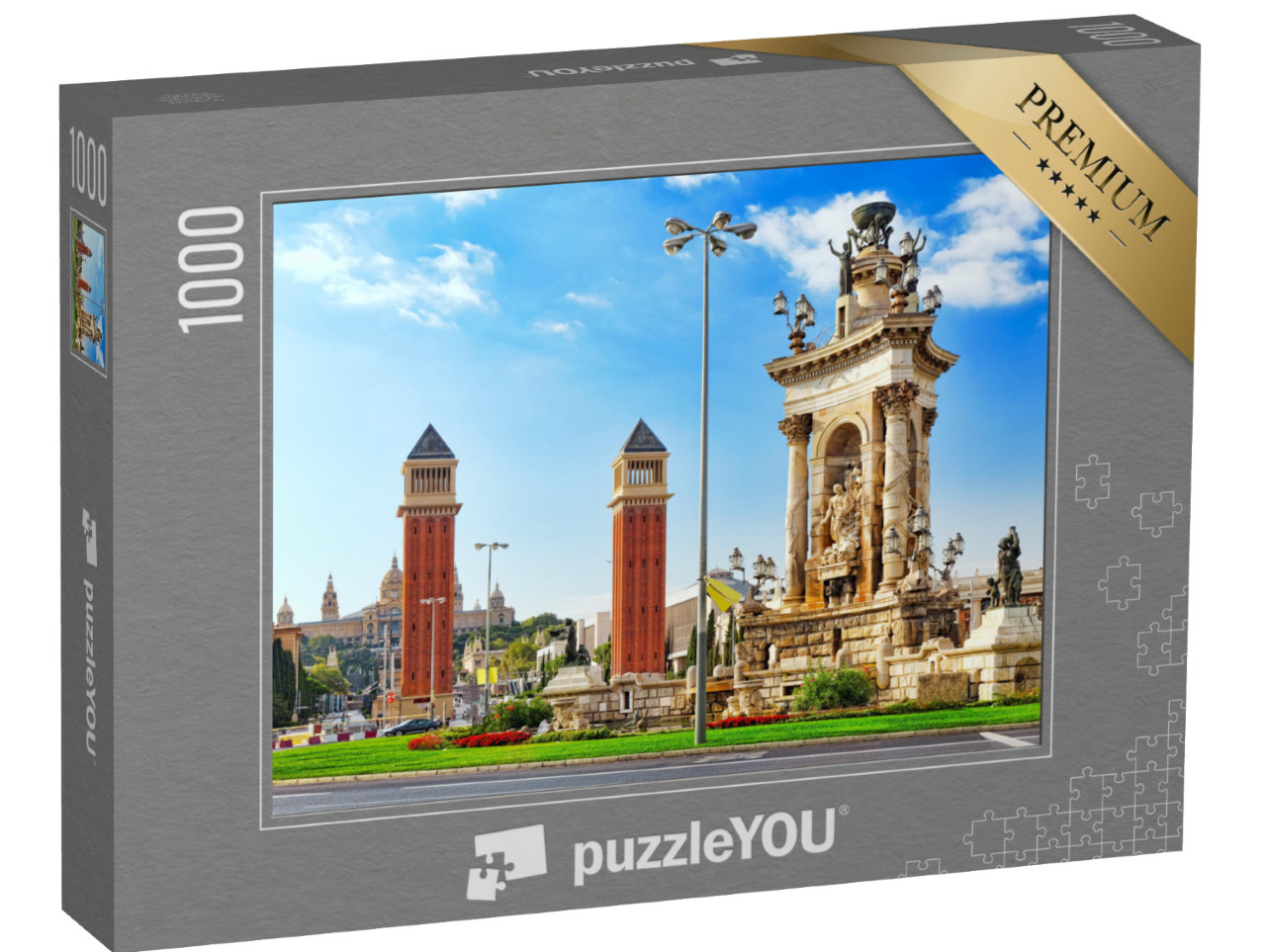Puzzle 1000 Teile „Blick in Barcelona auf Placa De Espanya“