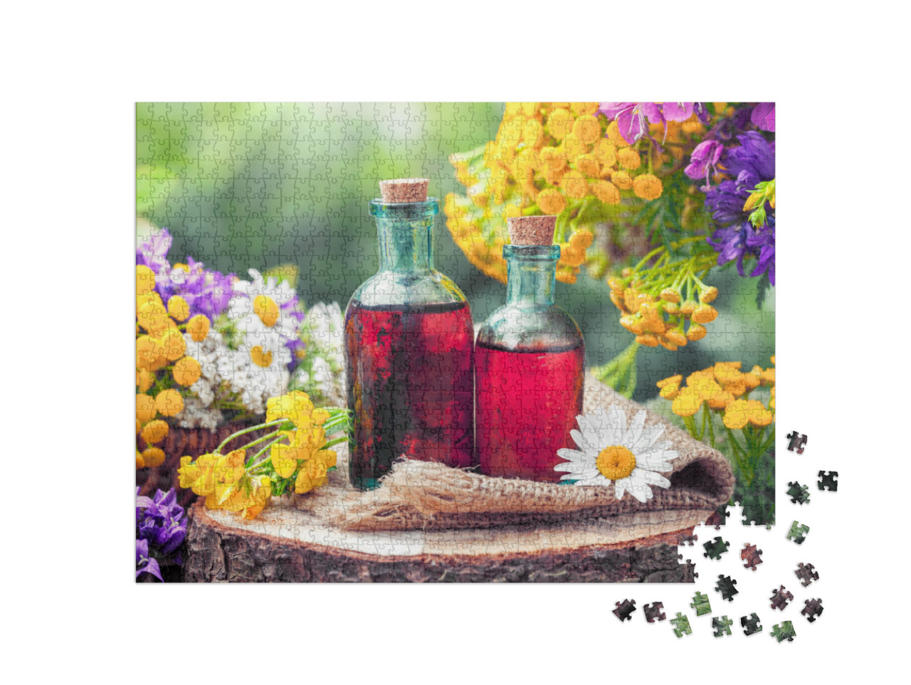 Puzzle 1000 Teile „Tinkturen aus Heilkräutern und Wildblumen“