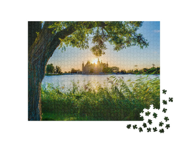 Puzzle 1000 Teile „Schweriner Schloss in der Landeshauptstadt von Mecklenburg-Vorpommern“