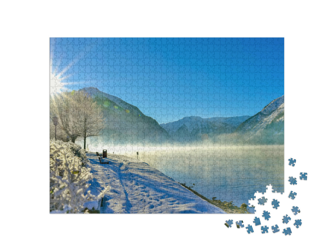Puzzle 1000 Teile „Wunderschöner Achensee im Sonnenaufgang, Österreich“