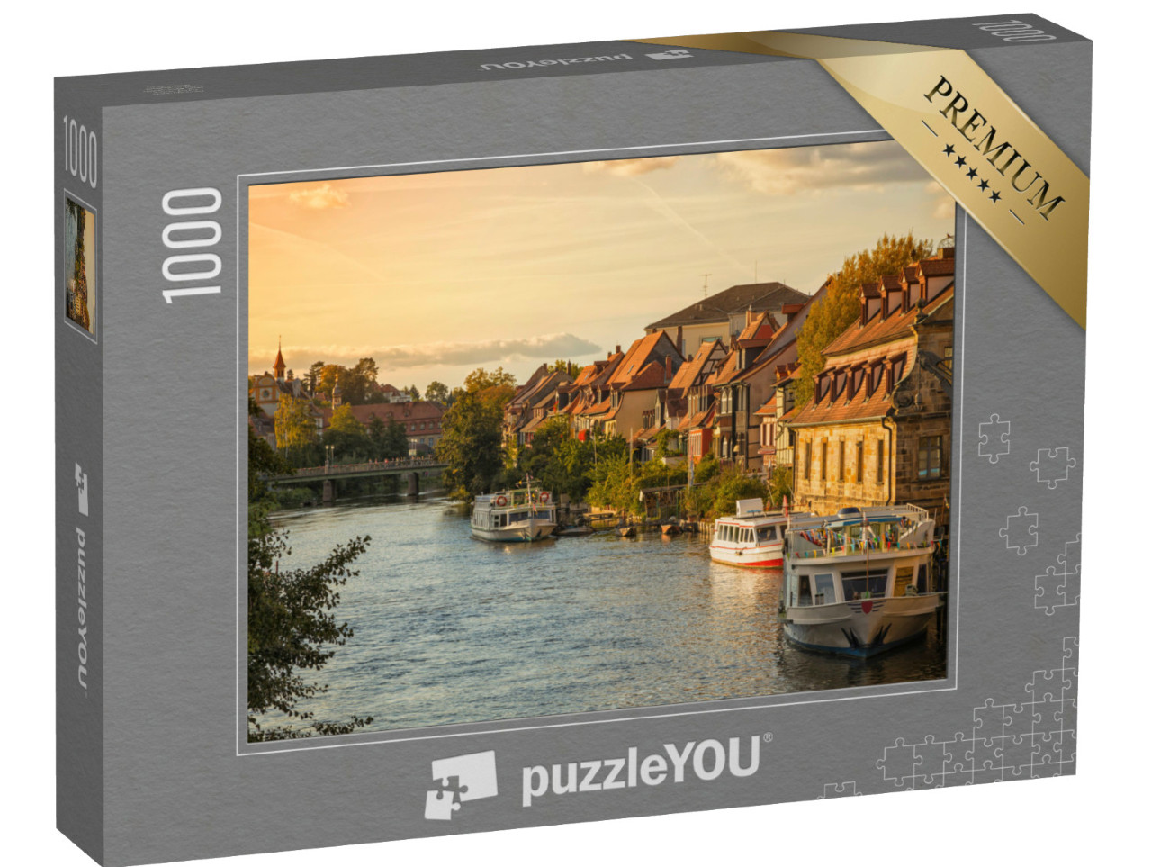 Puzzle 1000 Teile „Klein-Venedig, historischer Stadtteil in Bamberg, Deutschland“
