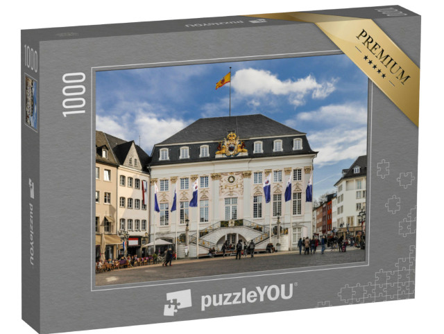 Puzzle 1000 Teile „Das Alte Rathaus vom zentralen Marktplatz in Bonn aus gesehen“