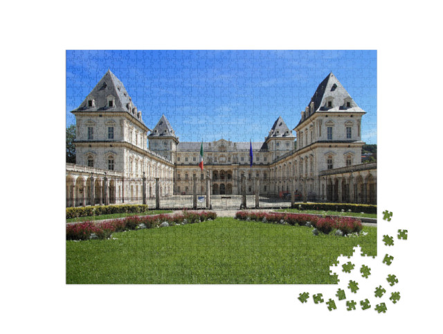 Puzzle 1000 Teile „Das berühmte Schloss Valentino in der Stadt Turin in Italien“