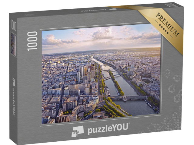 Puzzle 1000 Teile „Paris am Abend mit Eiffelturm“