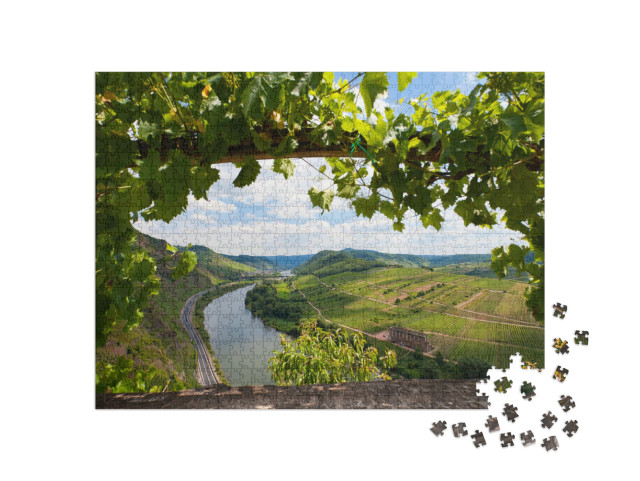 Puzzle 1000 Teile „Panoramablick auf das Moseltal in Deutschland“
