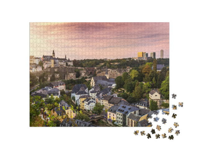Puzzle 1000 Teile „Die schöne Stadt Luxemburg in Europa“