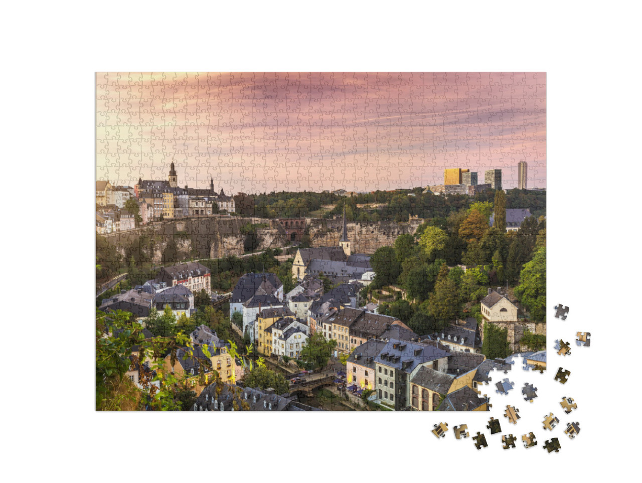 Puzzle 1000 Teile „Die schöne Stadt Luxemburg in Europa“