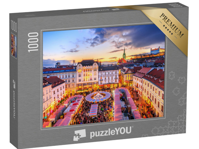 Puzzle 1000 Teile „Weihnachtsmarkt im historischen Zentrum von Bratislava, Slowakei“