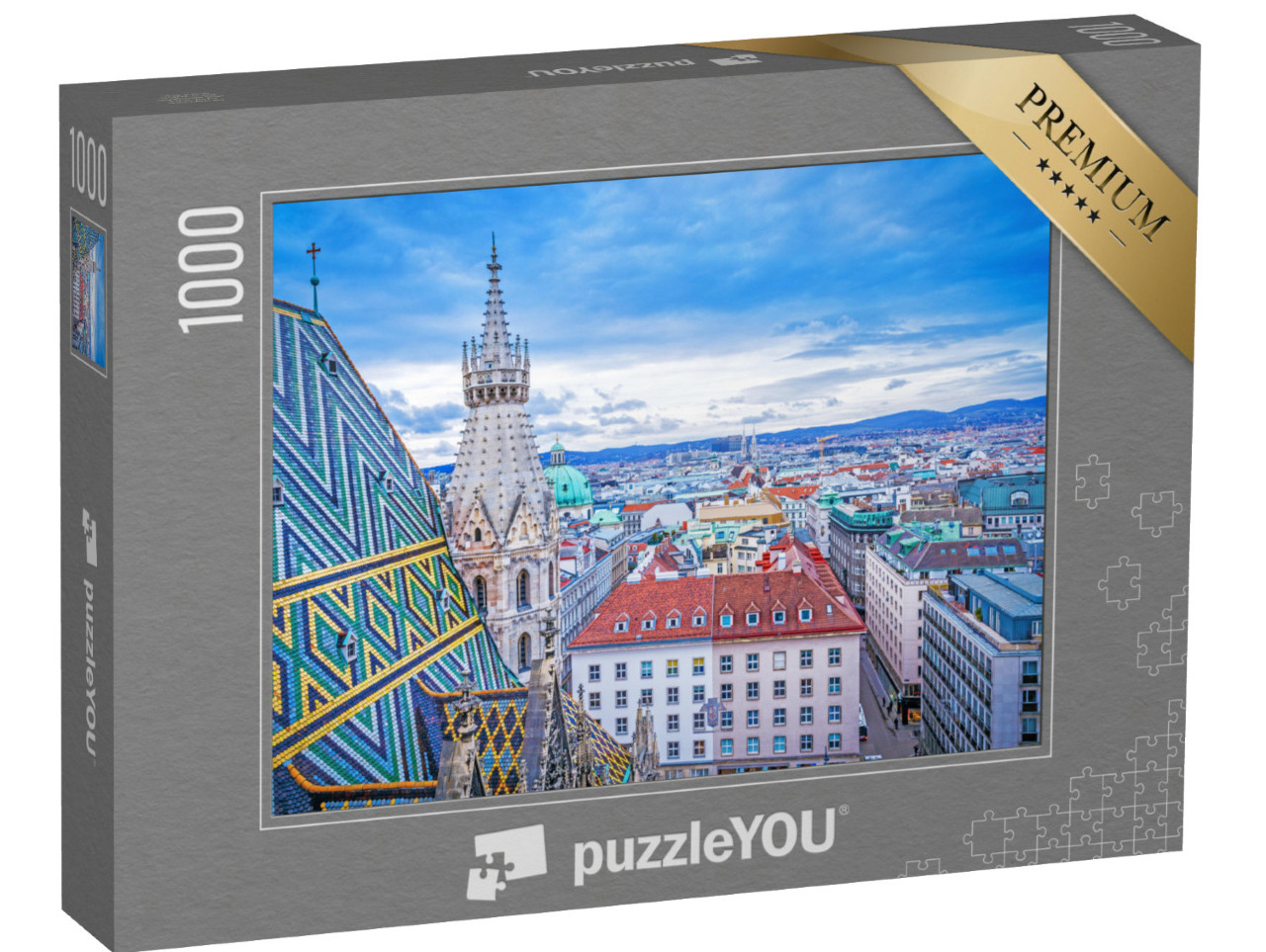 Puzzle 1000 Teile „Blick von oben auf Wien, Österreich“