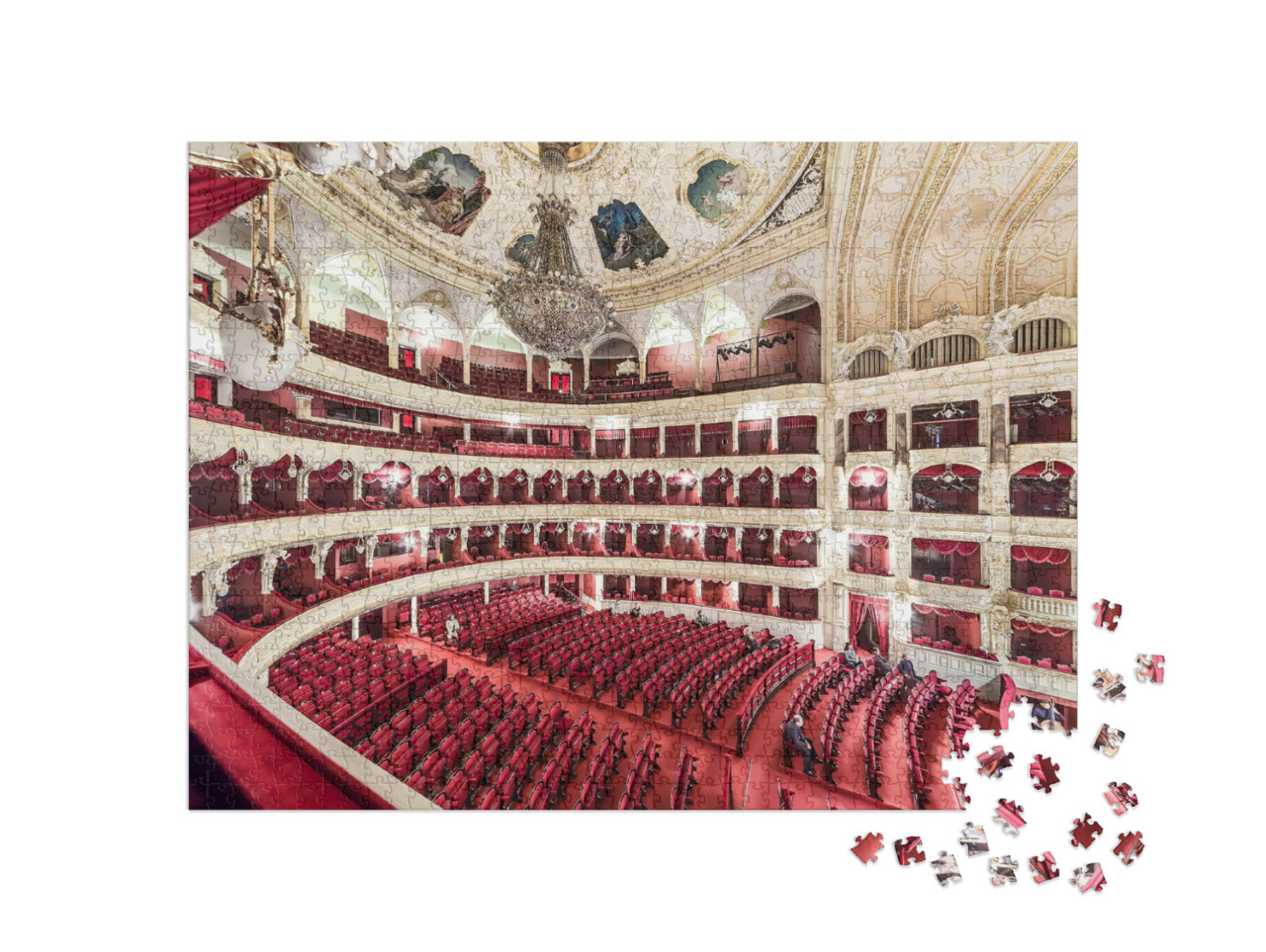 Puzzle 1000 Teile „Das Nationale Akademische Opern- und Balletttheater von Odessa“