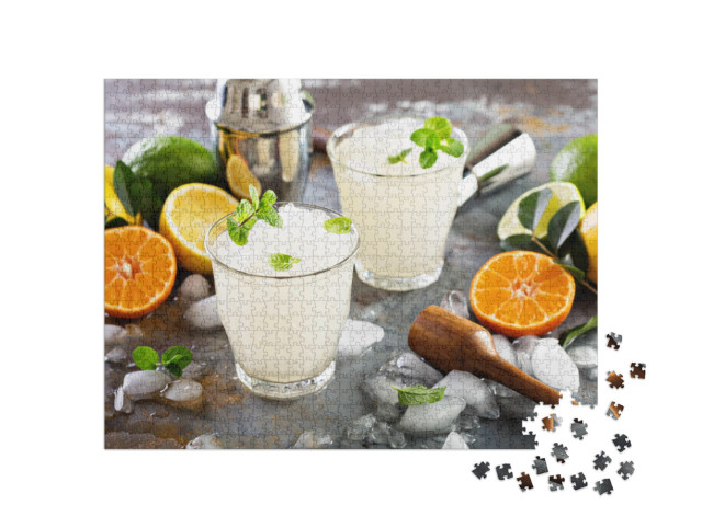 Puzzle 1000 Teile „Erfrischender Sommercocktail: Margarita mit Crushed Ice“
