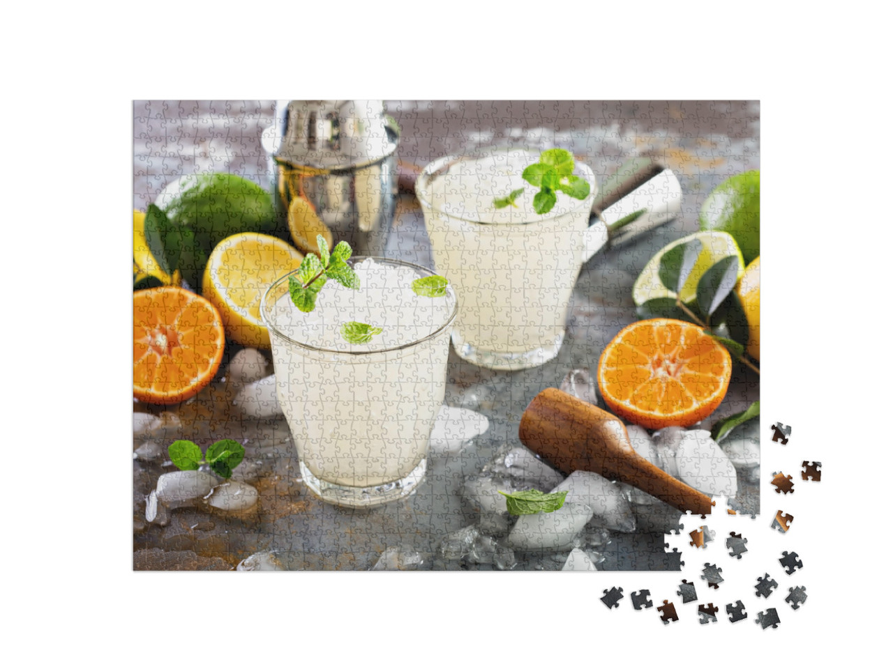 Puzzle 1000 Teile „Erfrischender Sommercocktail: Margarita mit Crushed Ice“